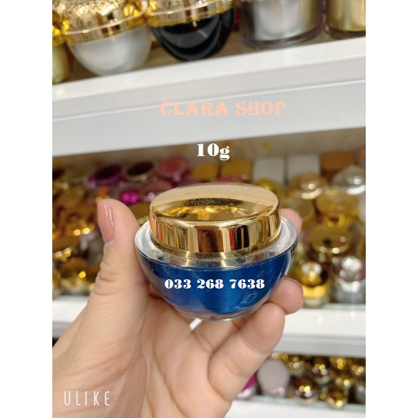 Hủ mỹ phẩm cao cấp 10g - Hủ chiết mỹ phẩm 10g-nắp vàng trơn