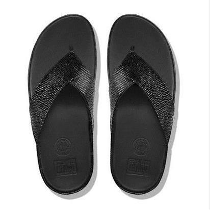 Fitflop Dép Da Đế Dày Dáng Rộng Thời Trang Dành Cho Nữ