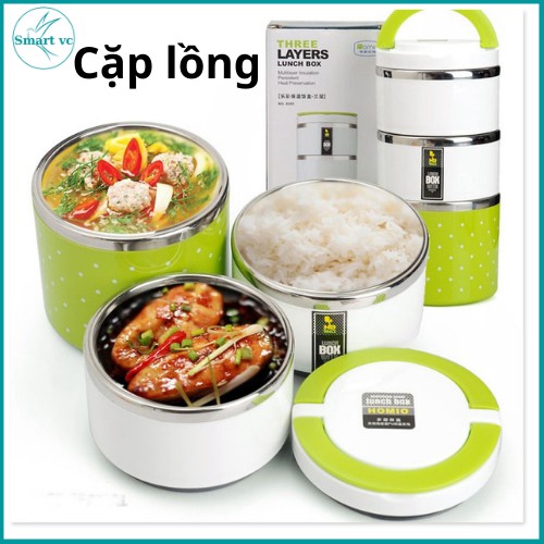 Hộp đựng cơm giữ nhiệt ionx 2 tầng 3 tầng,cặp lồng đựng cơm giữ nhiệt ruột inox Chất liệu inox 304 cao cấp, an toàn