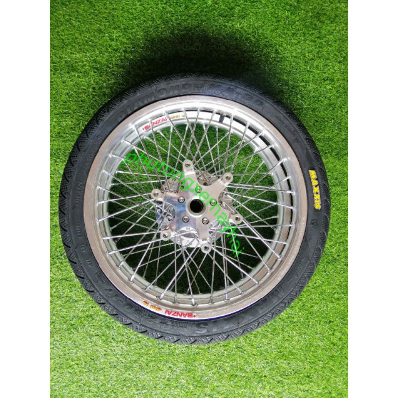 Bánh căm dành cho các dòng honda Winner 150 đùm mạ crom căm mạ crom niềng nhôm banzai thái full vỏ ruột maxiss