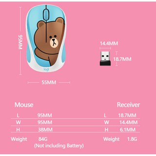 Logitech Chuột máy tính không dây kiểu dáng dễ thương Logitech