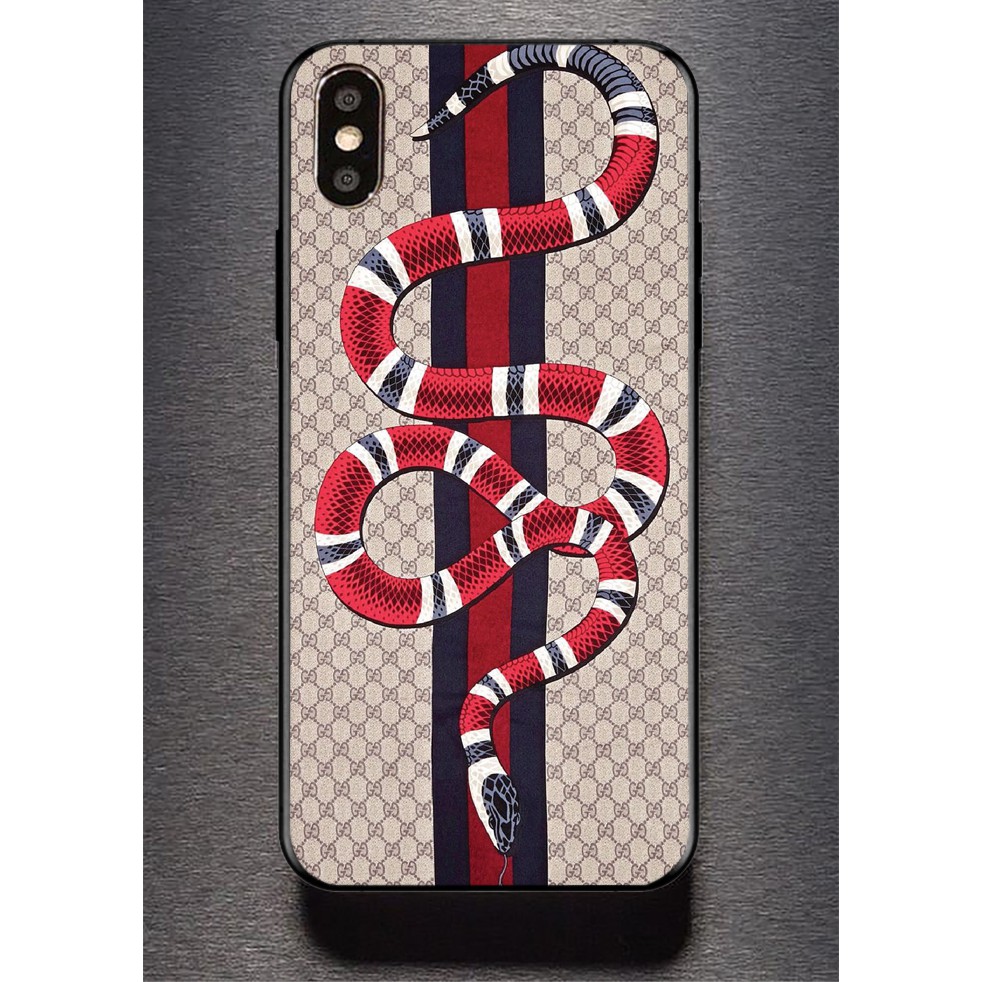 [HÀNG HIỆU] Ốp lưng Gucci cho Iphone 6-6plus-7plus- 8plus-X-Xs Max- 11 Pro Max mặt gương kính sang trọng