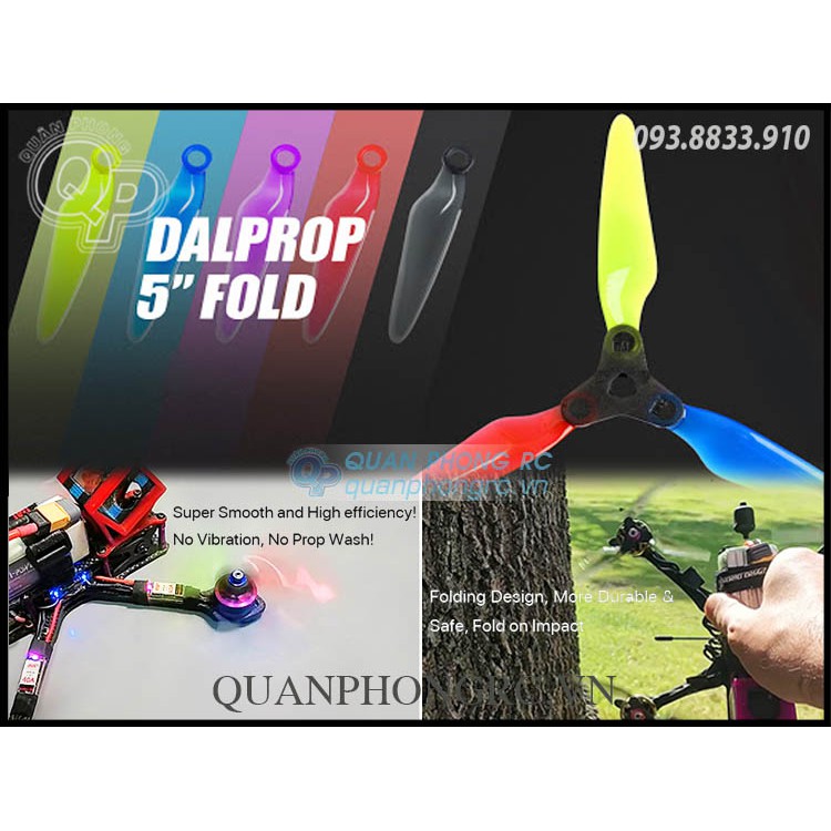 Cánh Xếp Dalprop Fold 5.1&quot; F5 Folding Propellers (2 Cặp)