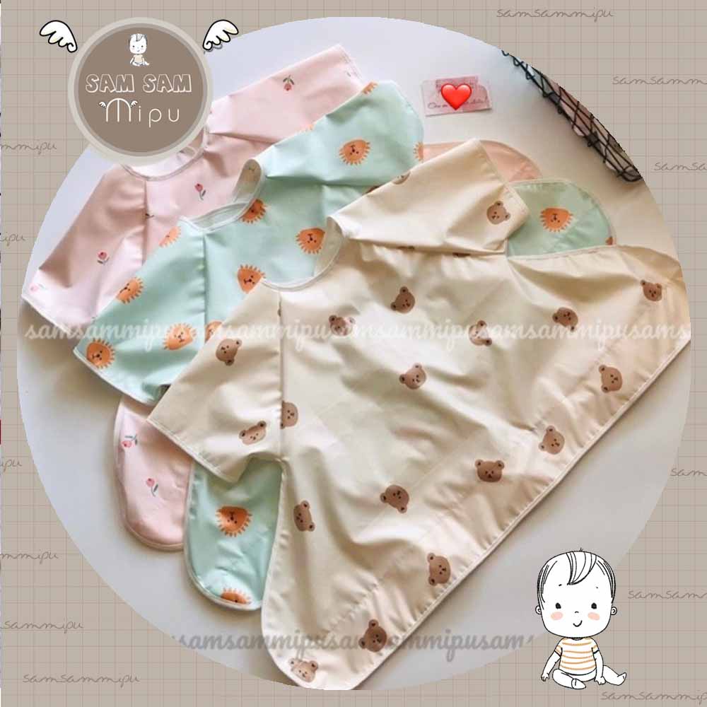 Yếm Ăn Dặm Tiểu Quý Tộc Chống Thấm Cotton Thoáng Khí Có Đế Hít Chân Không Cho Bé Từ 6M- Shop Mẹ Sam