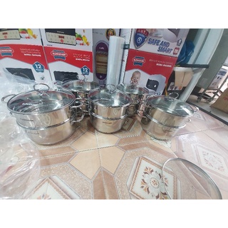 Bộ nồi xửng inox 1 đáy 24 cm sunhouse ssp25124