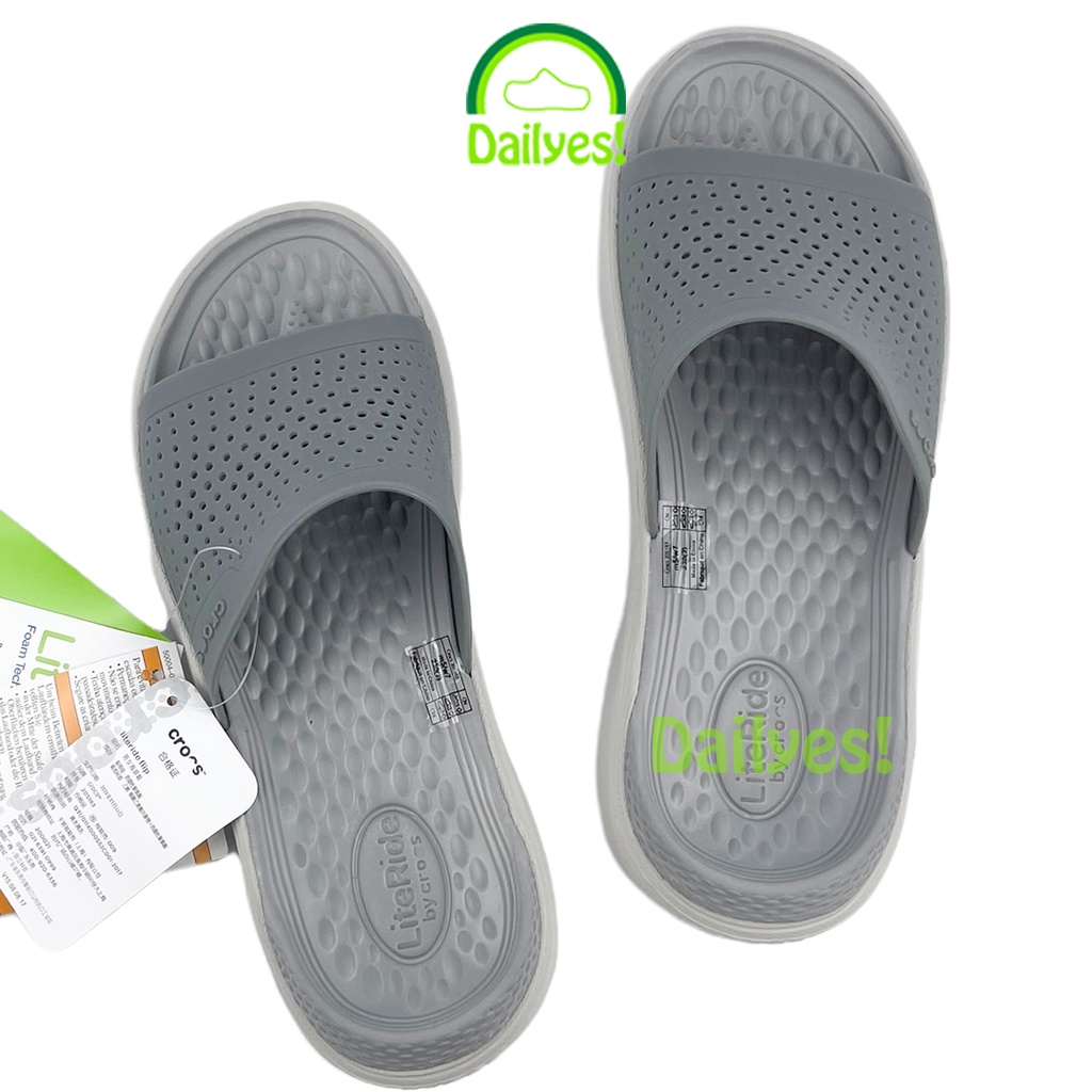 Dép Lê Cross Literide Nam Nữ Màu Full Xám siêu êm, hàng xịn, full tag, hỗ trợ đổi trả - Cross Literide Dailyes