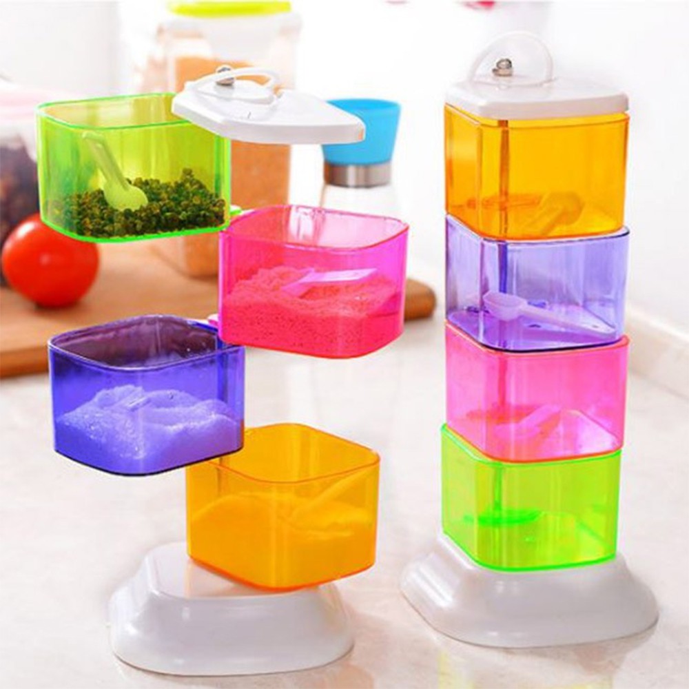 (XẢ KHO LẤY LẠI VỐN) Hũ Đựng Gia Vị 4 Tầng - 26cm Smart Kiểu 1 | BigBuy360 - bigbuy360.vn
