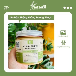 Bơ đậu phộng nguyên chất không đường Lứt Farm 200G