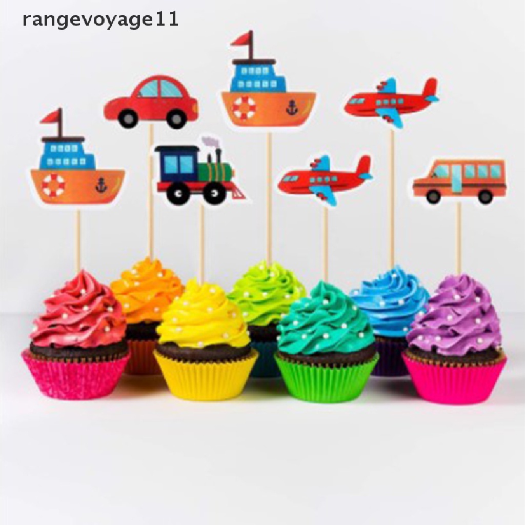 10 Que Cắm Trang Trí Bánh Hình Xe Hơi Hoạt Hình