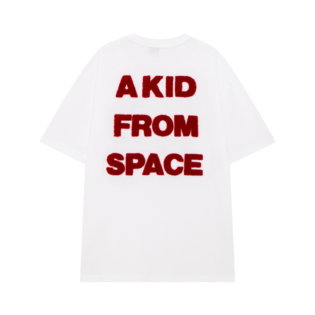 Áo thun form rộng, tay ngắn SWE KID TEE TRẮNG 100% cotton thoáng mát, thêu nổi