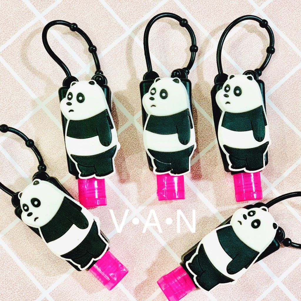TẶNG KÈM NƯỚC RỬA TAY - Túi Đựng Chai Nước Rửa Tay Mini Tiện Lợi Hình Nhân Vật Hoạt Hình PANDA