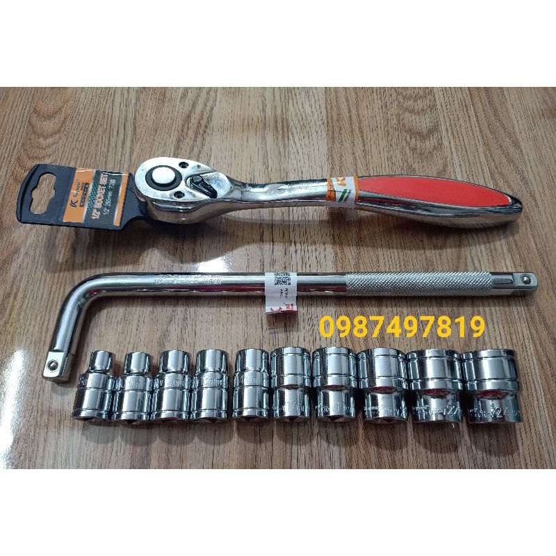 Combo Bộ Cần Tuýp 1/2 12 Chi Tiết Thép CR-V Hàng Cao Cấp KAPUSI JAPAN Hàng Loại 1 Siêu Bền