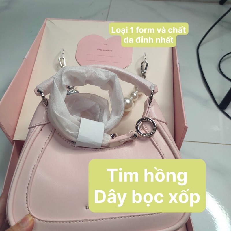 Túi xách nữ hộp hồng túi kẹp nách hộp quà tặng màu hồng gift set mới 2022