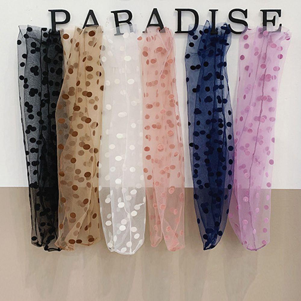 Tất Lưới Trong Suốt Hoạ Tiết Chấm Bi 1