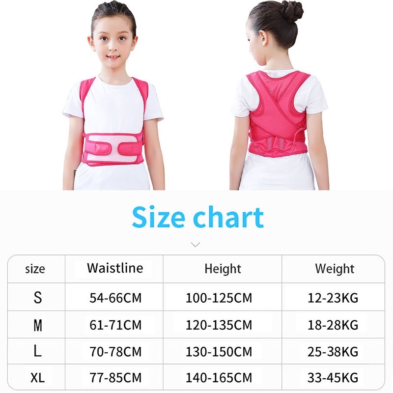Đai đeo điều chỉnh tư thế JUNLAIKANG hỗ trợ lưng và vai dành cho trẻ em