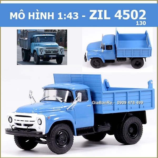 Mô Hình Hoàn Thiện Xe Vận Tải ZIL 130 4502 Ben - Tỉ Lệ 1:43 - Liên Xô - 4307.6