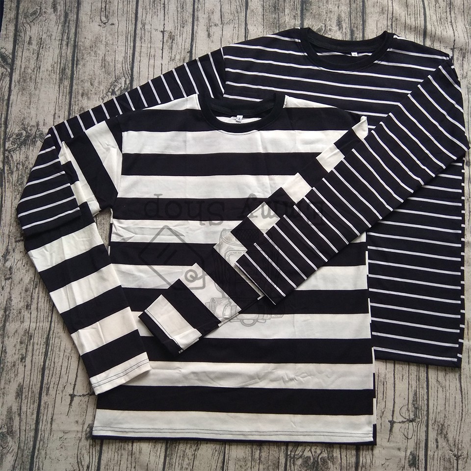 Áo SWEATER Kẻ Ngang Unisex Phong Cách HÀN QUỐC | BigBuy360 - bigbuy360.vn