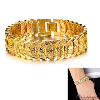 Vòng tay mạ vàng 18K kiểu dáng thời trang cho nam