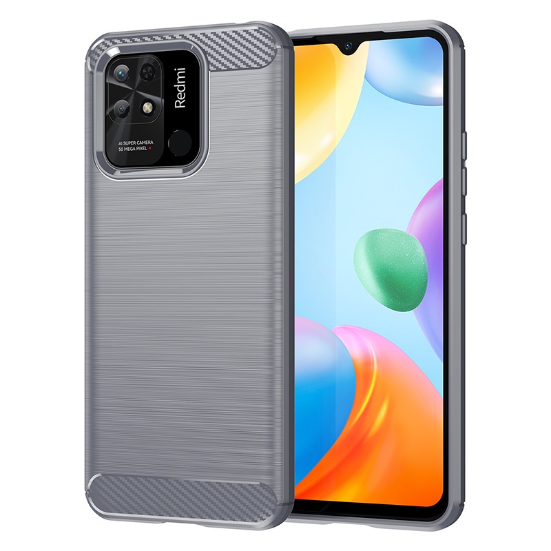 Ốp Điện Thoại Cao Su Mềm Kết Cấu Sợi Carbon Chống Sốc Cho Xiaomi Redmi 10C Note 10 11 Pro 11S 10S Mi 11 Lite 12 Pro Redmi 9A 9C 10C