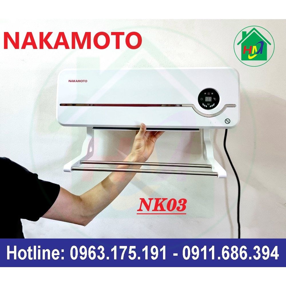 Máy Sưởi Gốm Treo Tường Nakamoto NK03