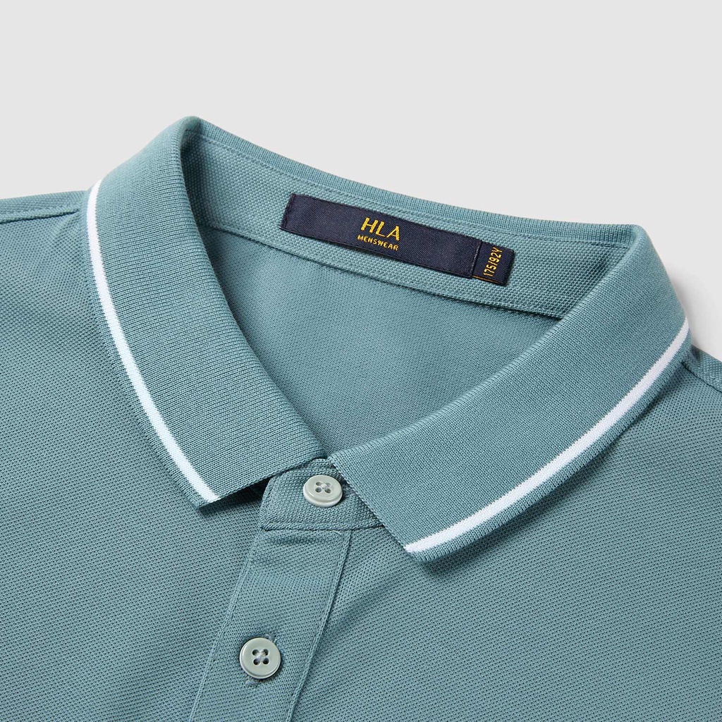 HLA - Áo Thun Polo Nam Design Pattern Polo Shirt