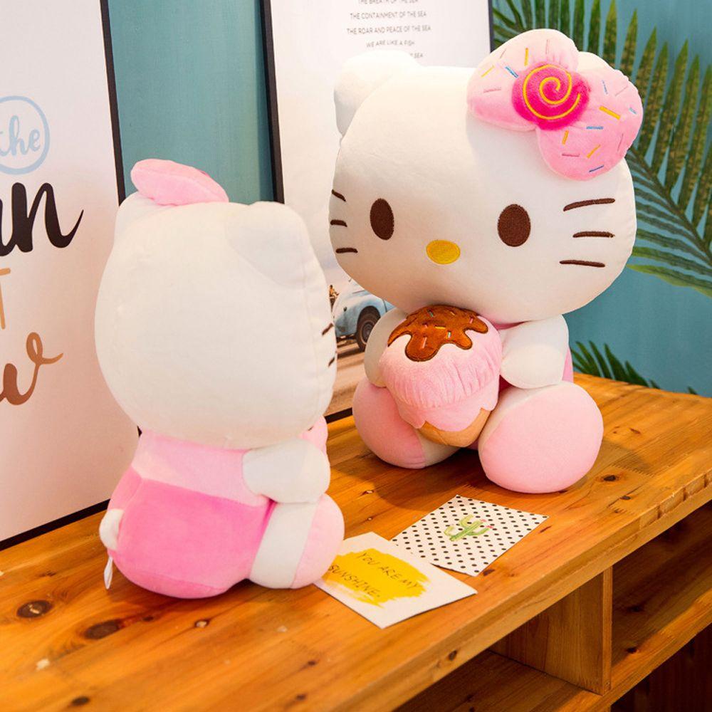 Thú Nhồi Bông Hình Mèo Kitty Hoạt Hình Trang Trí Phòng Ngủ Cho Bé