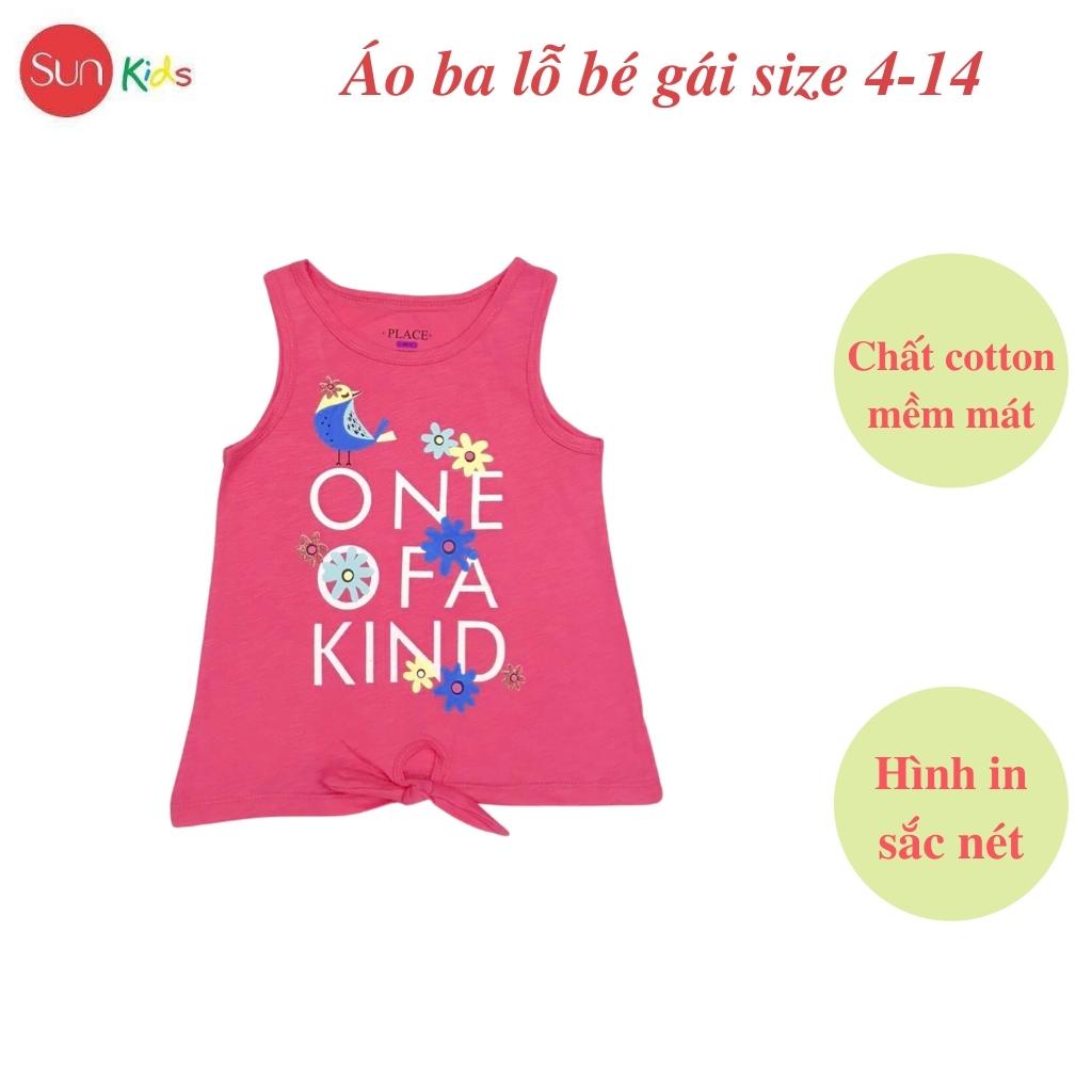 Áo thun cho bé gái, áo phông bé gái chất cotton mềm mát, size 4 - 14 tuổi - SUNKIDS