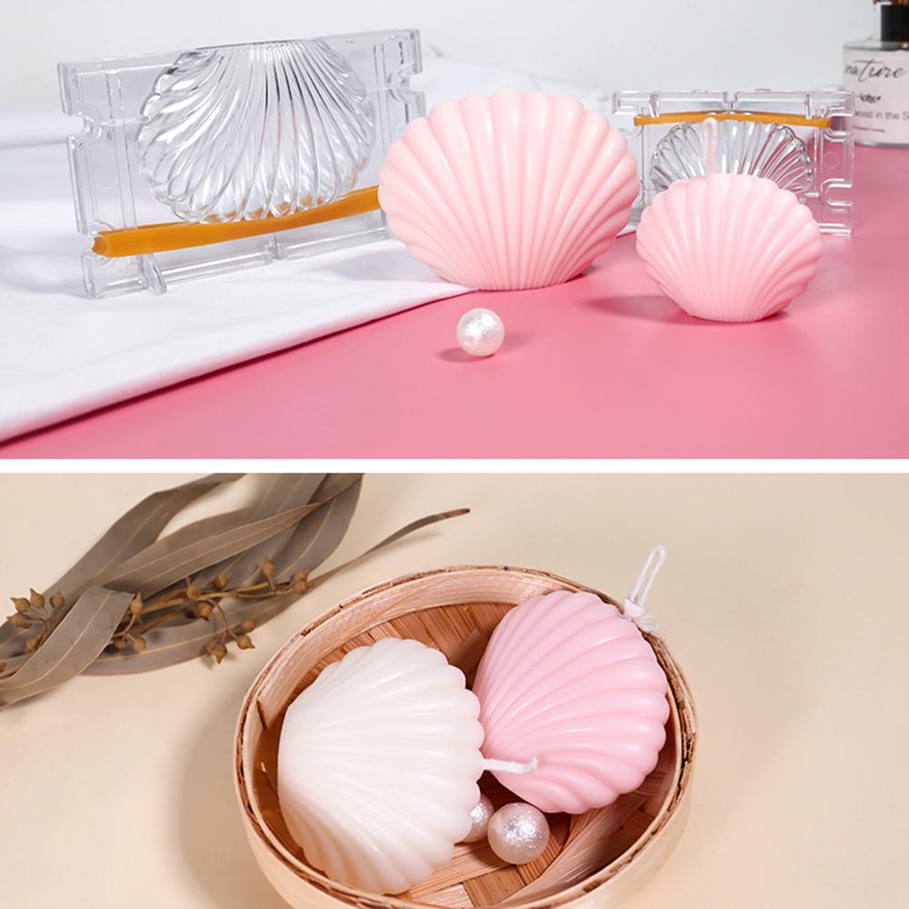 Khuôn Làm Bánh / Xà Phòng / Nến Hình Vỏ Sò 3D Bằng Silicone