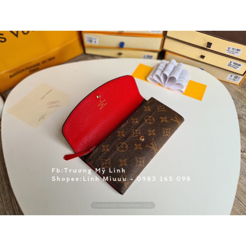 Ví dài hoa nâu cúc màu