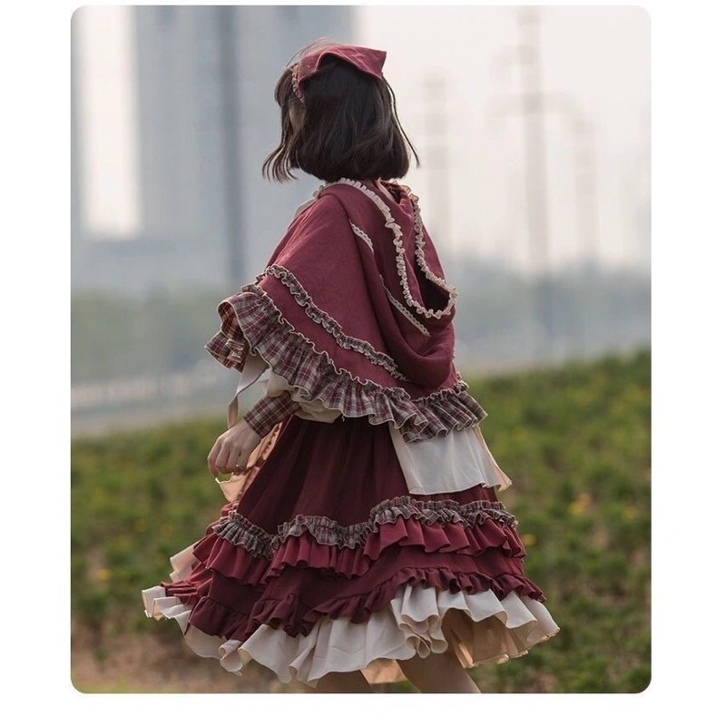 ĐẦM LOLITA, ÁO CHOÀNG ĐỎ, PHONG CÁCH CÔNG CHÚA | BigBuy360 - bigbuy360.vn
