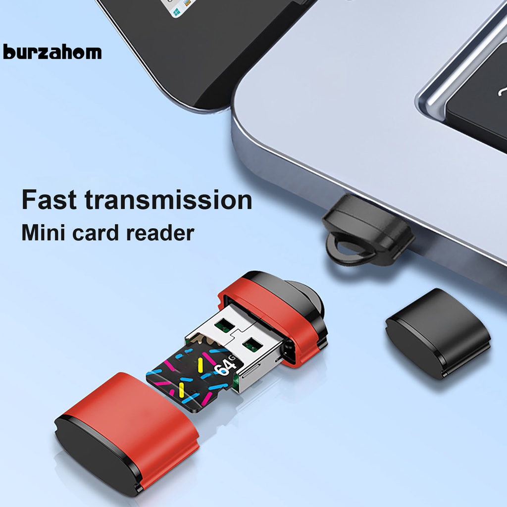 Đầu Đọc Thẻ Nhớ Usb Tf Thiết Kế Nhỏ Gọn Chống Rỉ Sét Có Móc Treo Tiện Dụng