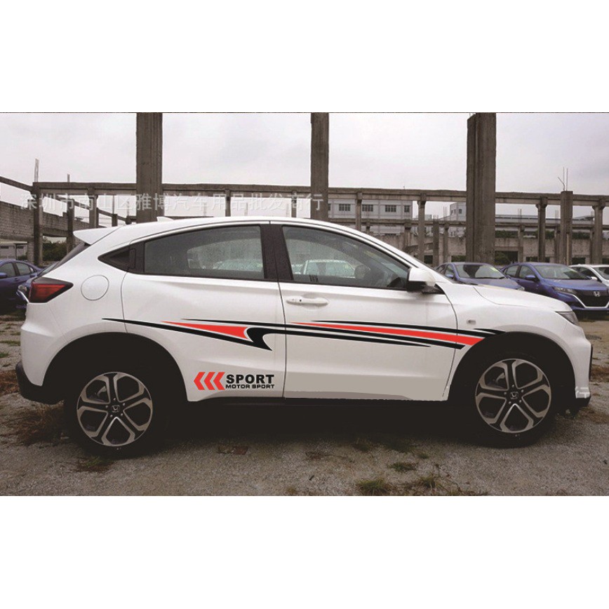 Tem dán sườn xe ô tô phong cách thể thao TS060