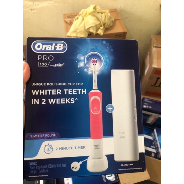 Bàn chải điện Oral-B Pro100 hàng Úc