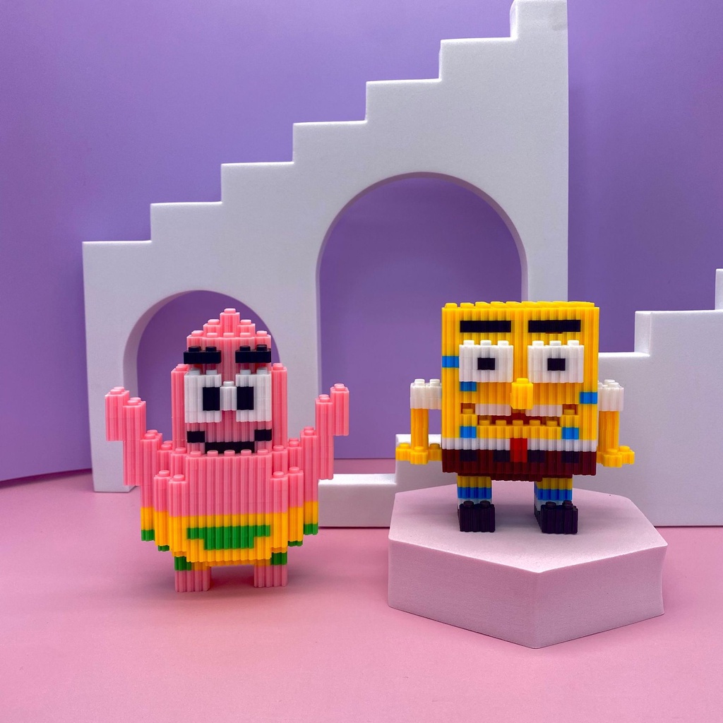 Đồ chơi lắp ráp, đồ chơi lắp ghép 3D nhân vật hoạt hình, hoạt hình kích thước nhỏ