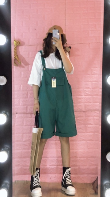 Quần yếm kaki hotren⚡️FREESHIP EXTRA⚡️cá tính, năng động