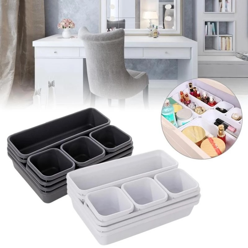 Set 8 khay nhựa đựng đồ nhỏ gọn đa năng tiện lợi