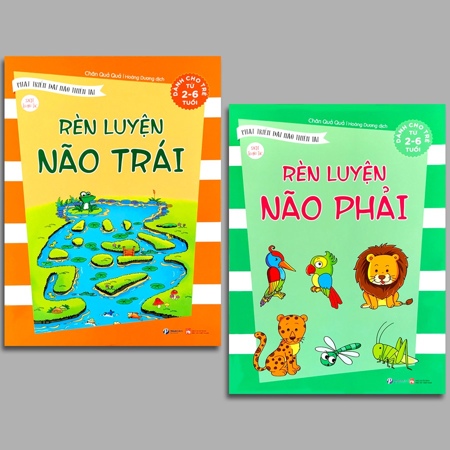 Sách - Phát triển đại não thiên tài - Combo Rèn luyện não trái, não phải 2-6 tuổi (2 quyển lẻ tùy chọn)