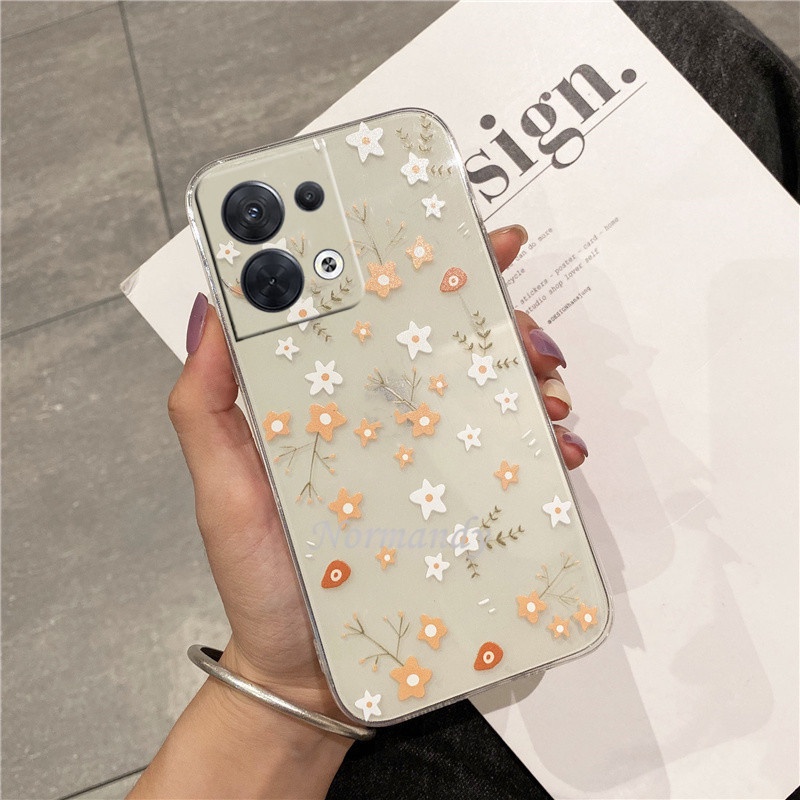 Ốp Điện Thoại TPU Dẻo Trong Suốt Họa Tiết Hoa Nhỏ Xinh Cho OPPO Reno8 Z 8Pro Reno 8 8Z 7 7Z 7Pro 6Z 6 Z Pro 5G 4G 2022