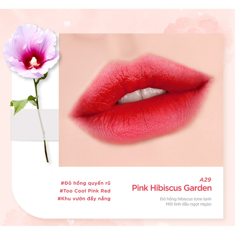 Son Black Rouge Air Fit Velvet Tint Ver.6 BLUEMING GARDEN (hàng chính hãng ) | Thế Giới Skin Care