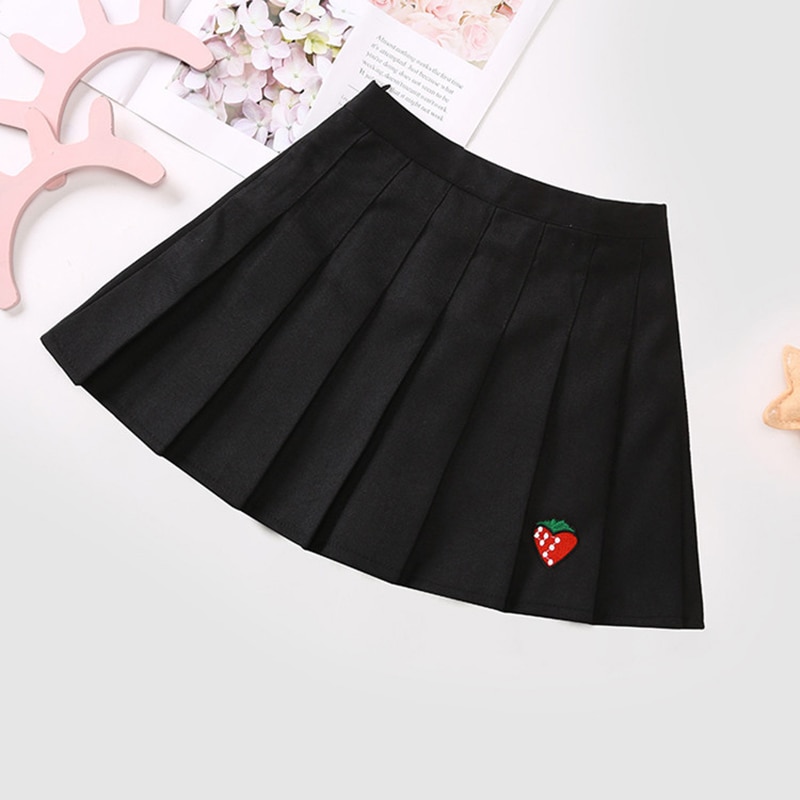 Fashion 5-12 Years Children Girls College Style Student Performance Pleated Skirts Bottom Clothes