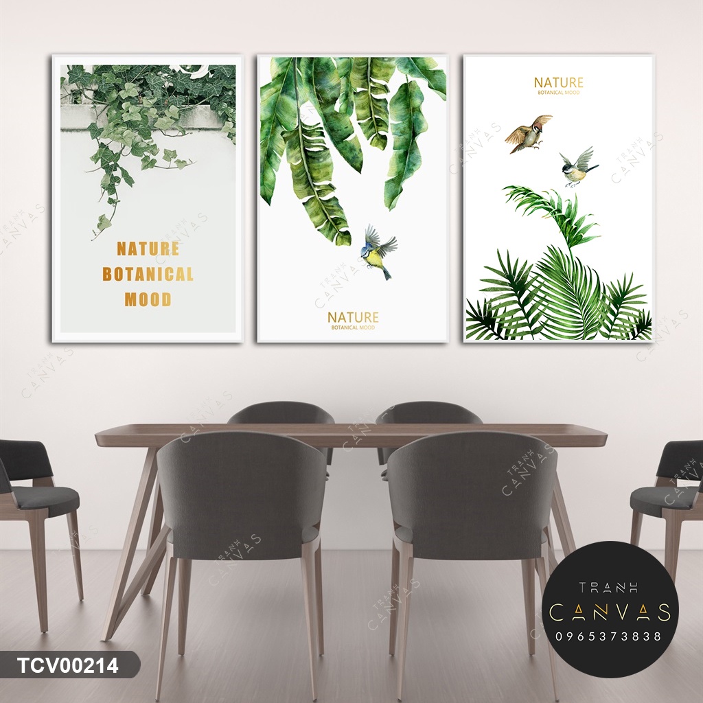 Tranh canvas lá cây