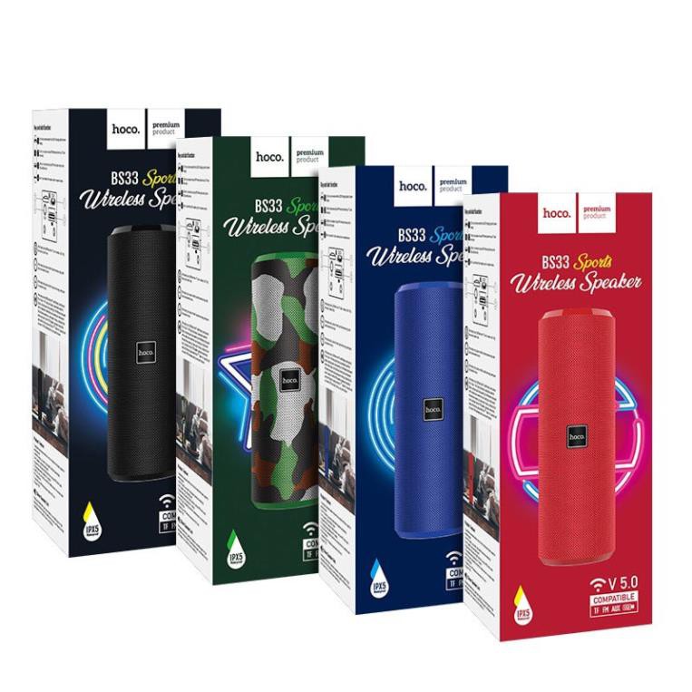 Loa bluetooth chống nước tích hợp tính năng FM, AUX Hoco BS33 -Bảo hành 12 tháng, loa nghe nhạc karaoke siêu chất