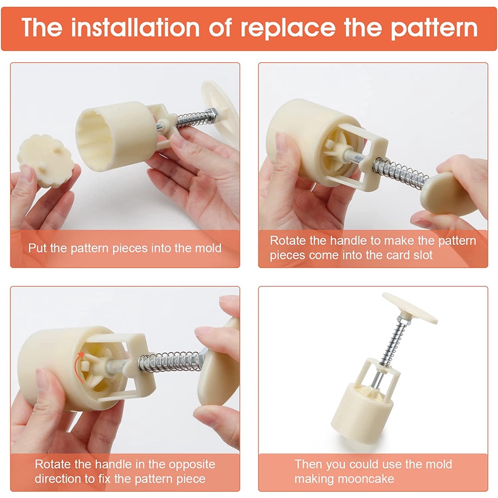 Khuôn Làm Bánh Trung Thu Bằng Nhựa Họa Tiết Hoạt Hình Động Vật 3D DIY