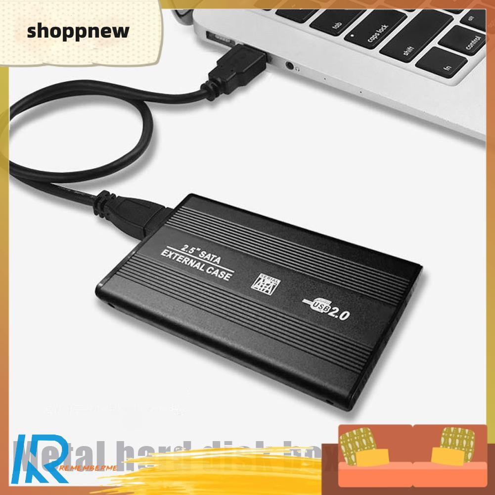 Hộp Đựng Ổ Cứng Ngoài 2.5 Inch Sata Usb2.0 Bằng Hợp Kim Nhôm Ốp | BigBuy360 - bigbuy360.vn