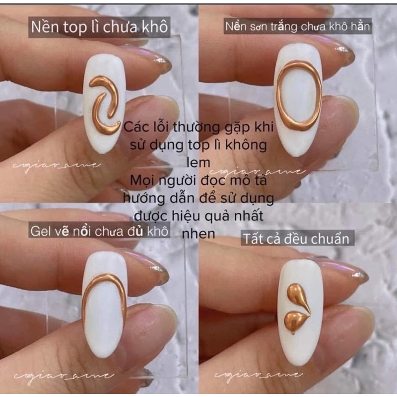 Top lì không lem Vendeeni chính hãng 15ml - Gel liên kết làm nền chà tráng gương, vẽ móng, trang trí nail