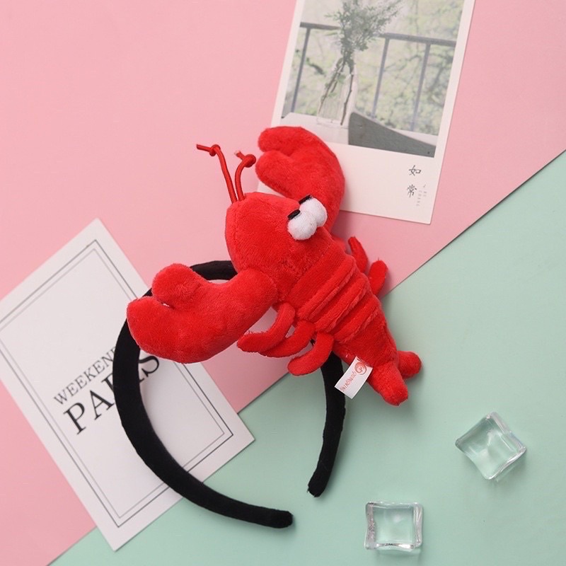 Băng Đô Vải Hình Cá Mập / Khủng Long / Cà Rốt / Hoa / Cá Cơm / Con Gấu / Cá Vàng / Con Cua Dể Thương Thời Trang Hàn Quốc