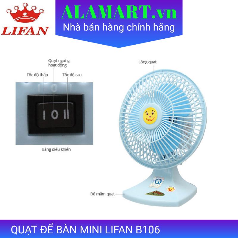 Quạt bàn lifan B-106  NOW-GRAP ship chuẩn bị giao hàng 5 Phút
