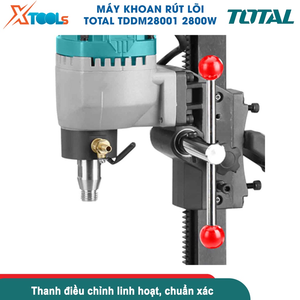 Máy khoan khoét lỗ rút lõi TOTAL TDDM28001 2800W, máy khoan đường kính tối đa 200mm kèm 1 chân khoan[CHÍNH HÃNG][XTOOLS]