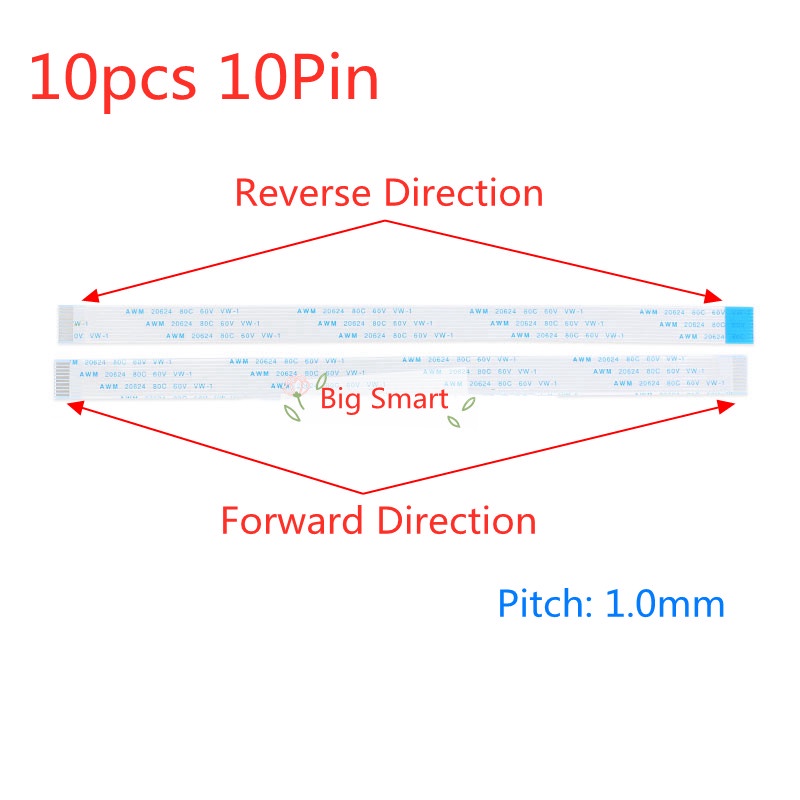 Set 10 Dây Cáp 10pin FFC FFC 10P 1.0mm 10 Pin 60V Chuyên Dụng