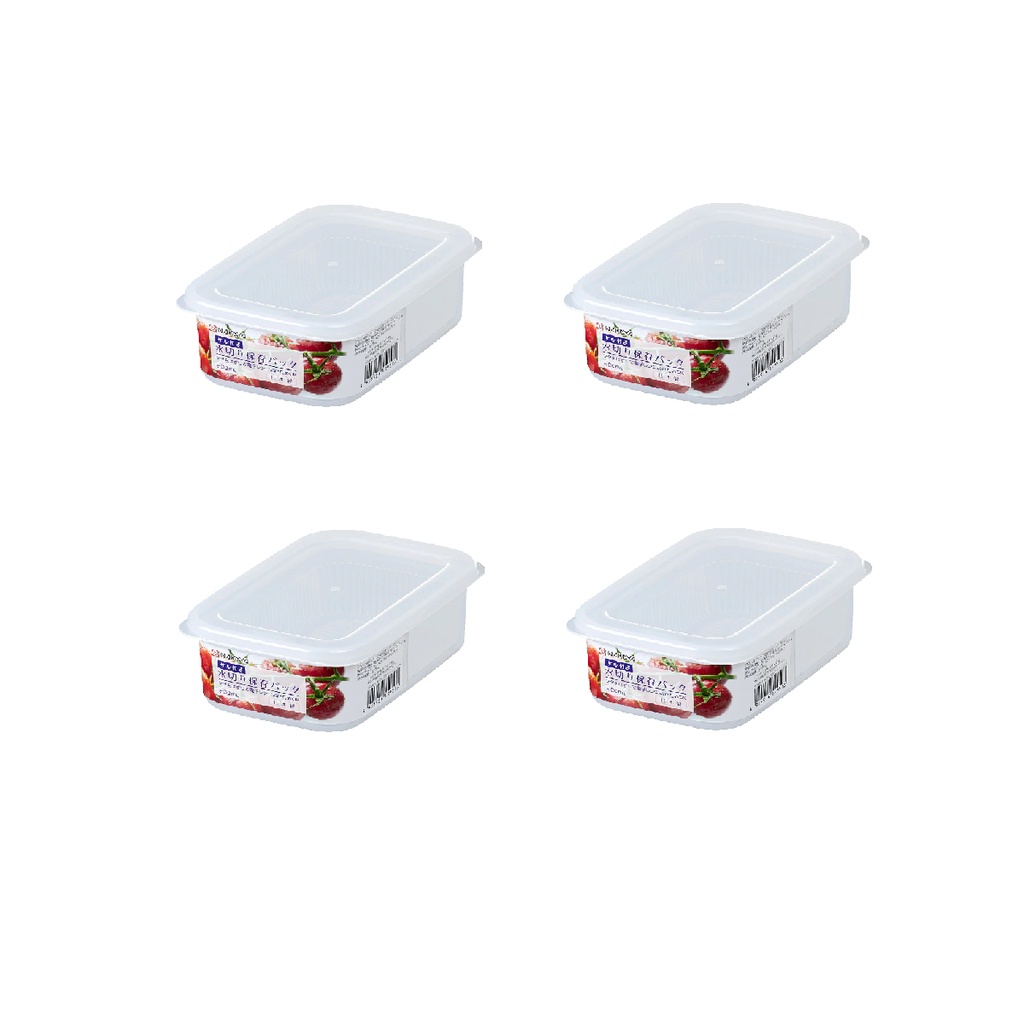 Daiso Hộp Nhựa Đựng Thực Phẩm Drainer Storage Pack Clear 10X15X6Cm (Cái)